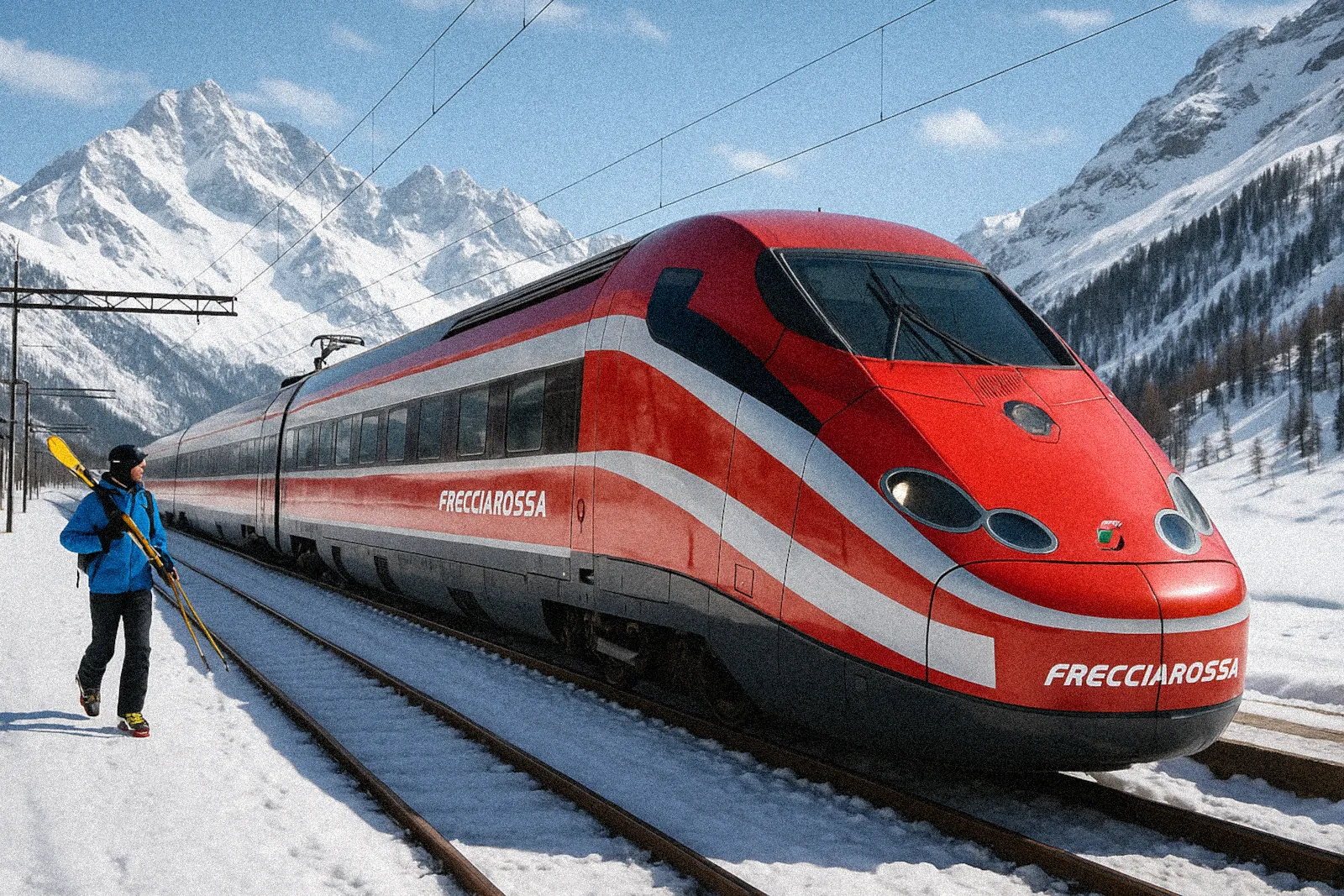 train trenitalia pour vacances de ski